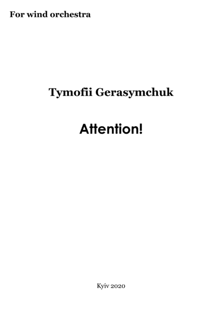 Attention. Agressive energetic music for big band