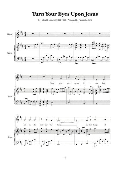 Turn Your Eyes Upon Jesus (arr. Ronnie Leyland)