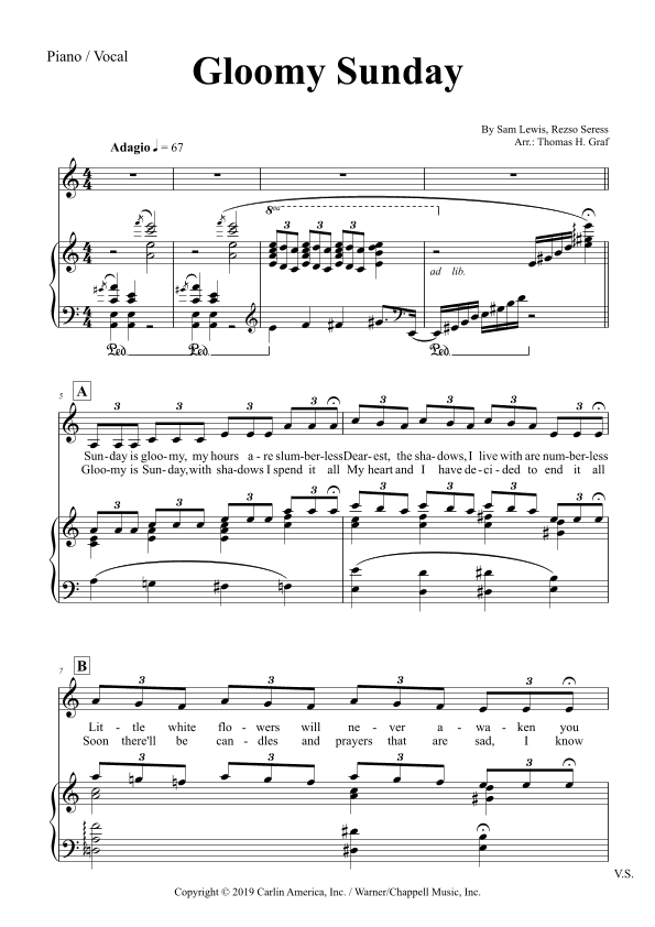 Gloomy Sunday (arr. Thomas Graf)