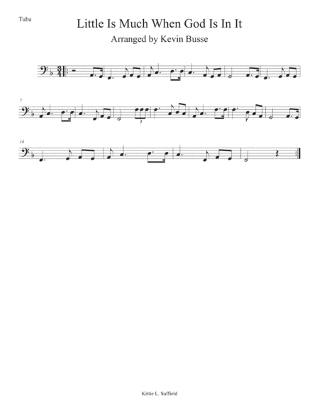 Little Is Much When God Is In It - Tuba (arr. Kevin Busse)