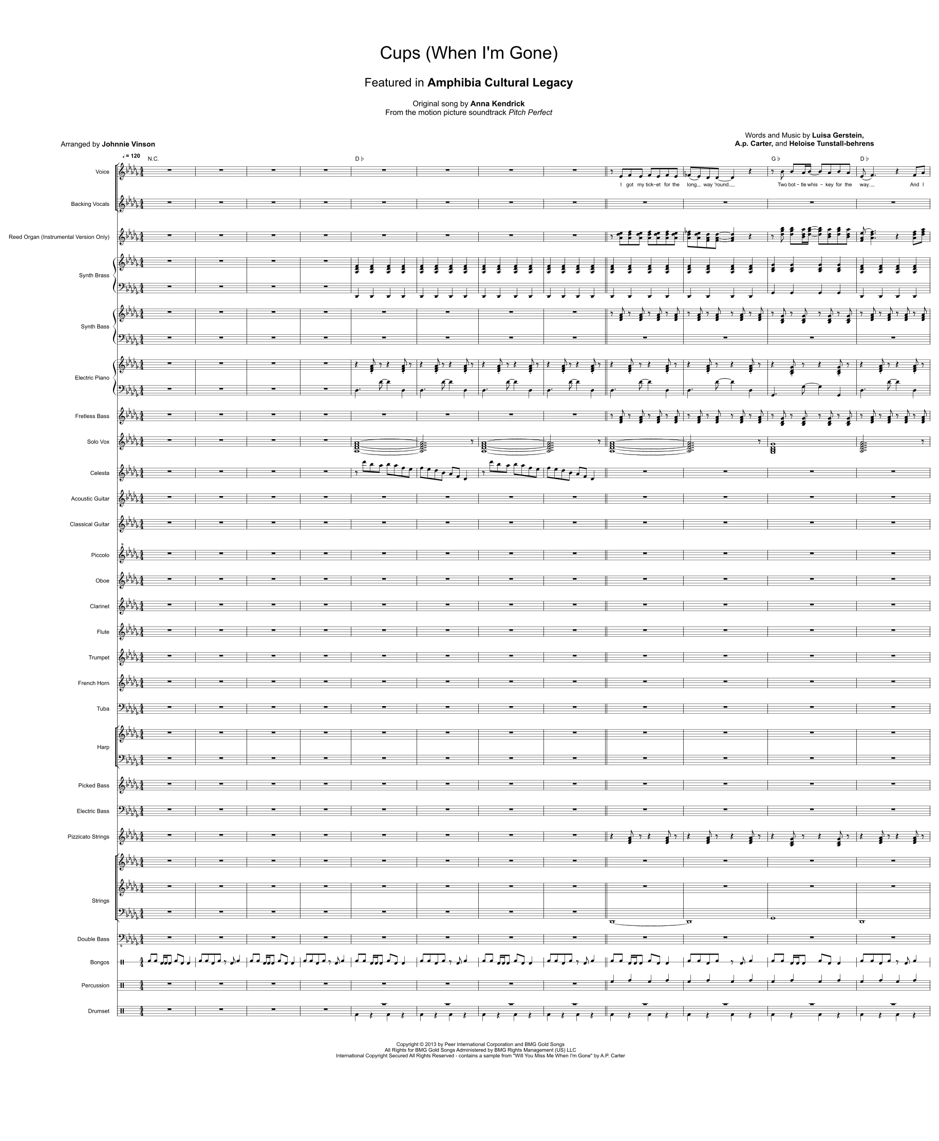 Cups (arr. Johnnie Vinson)