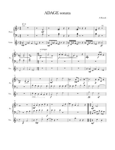 A modern violin sonata