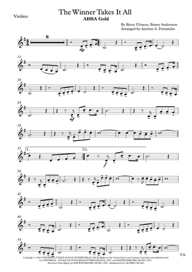 The Winner Takes It All (arr. Antônio S. Fernandes)