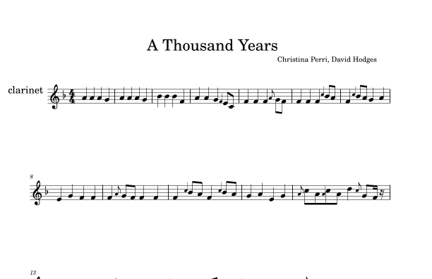 A Thousand Years (arr. julio cesar)