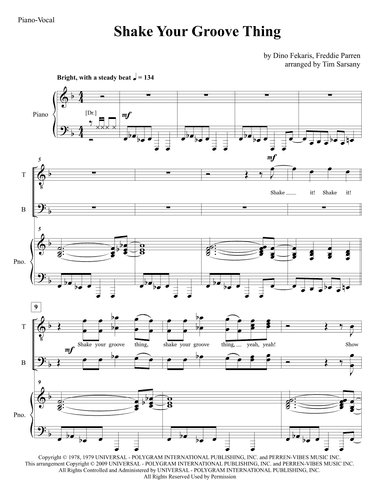 Shake Your Groove Thing (arr. Tim Sarsany)