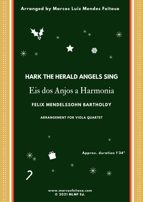 Hark The Herald Angels Sing (Eis dos Anjos a Harmonia) - Viola Quartet (arr. MARCOS LUIZ MENDES FEITOSA)