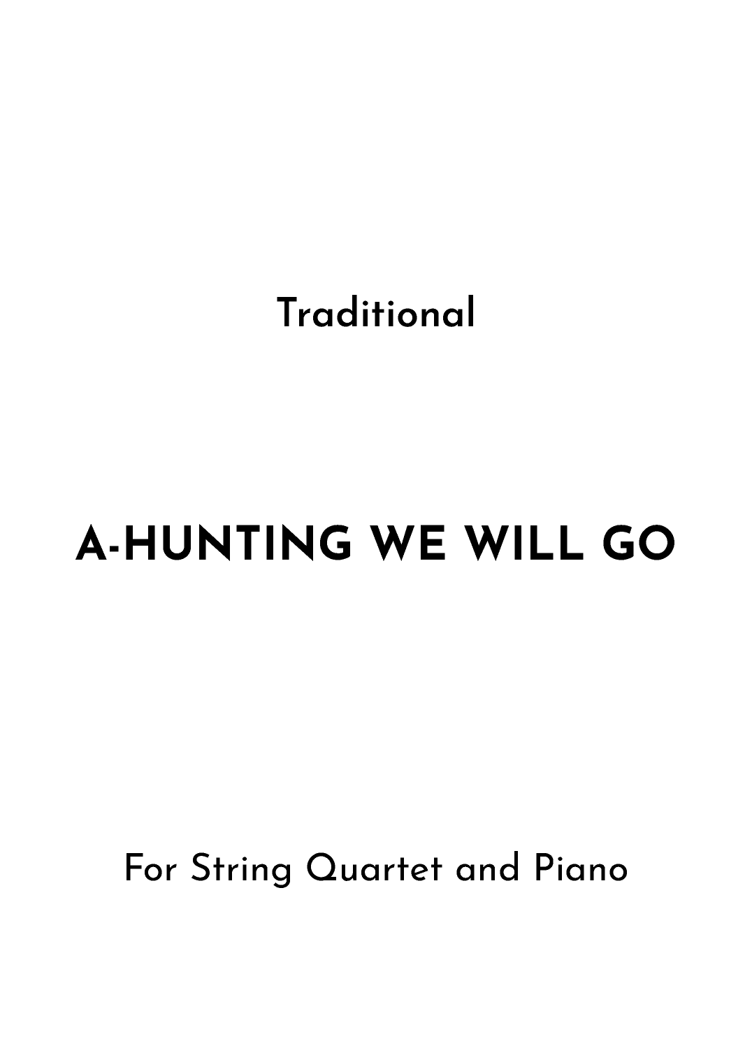 A-Hunting We Will Go (arr. Jireh J.)