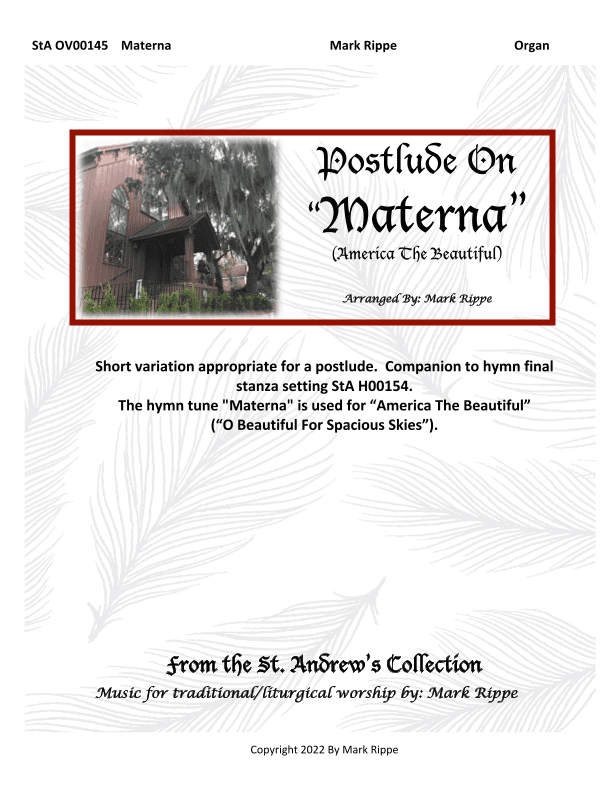 Postlude On "Materna" (America The Beautiful) StA OV00145 (arr. Mark Rippe)