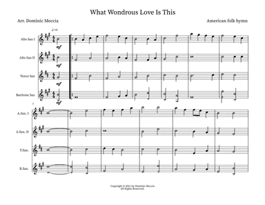 What Wondrous Love Is This (arr. Dominic Meccia)