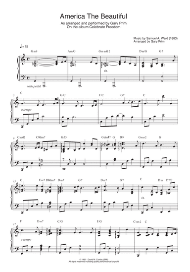 America the Beautiful (arr. Gary Prim)
