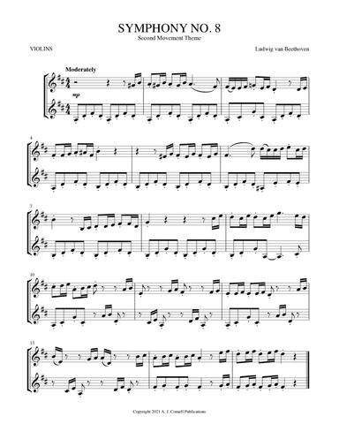 Symphony No. 8, Second Movement Theme (arr. Mark Phillips)