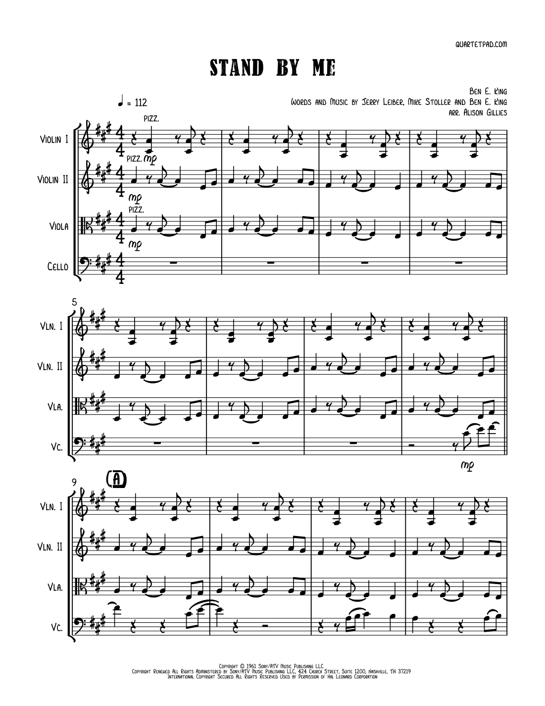 Stand By Me (arr. Alison Gillies)
