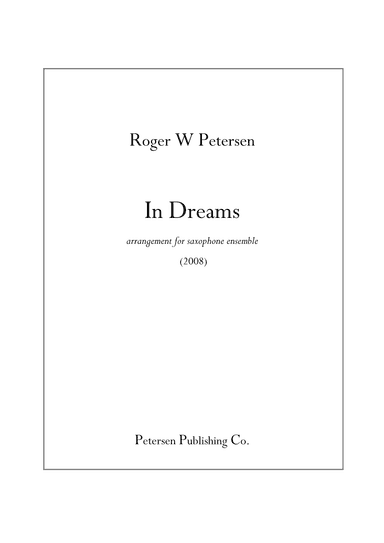 In Dreams for Saxophone Ensemble