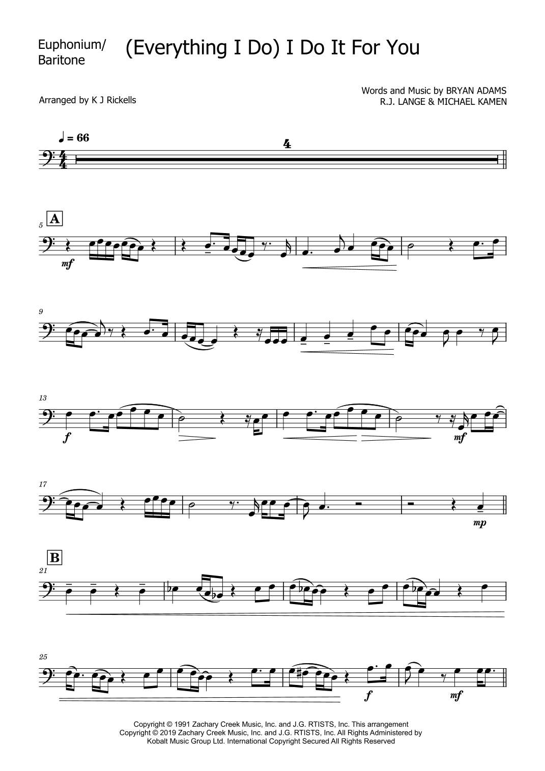 (everything I Do) I Do It For You (arr. K J Rickells)