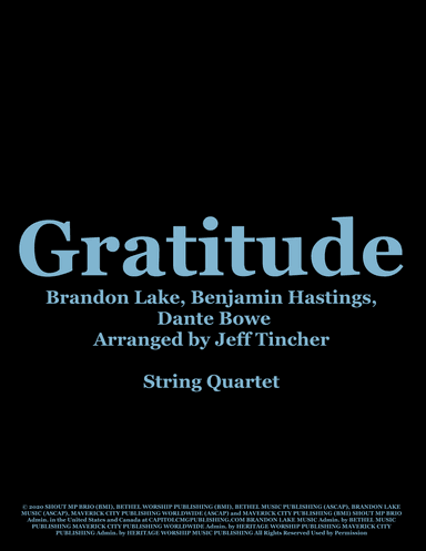 Gratitude (arr. Jeff Tincher)