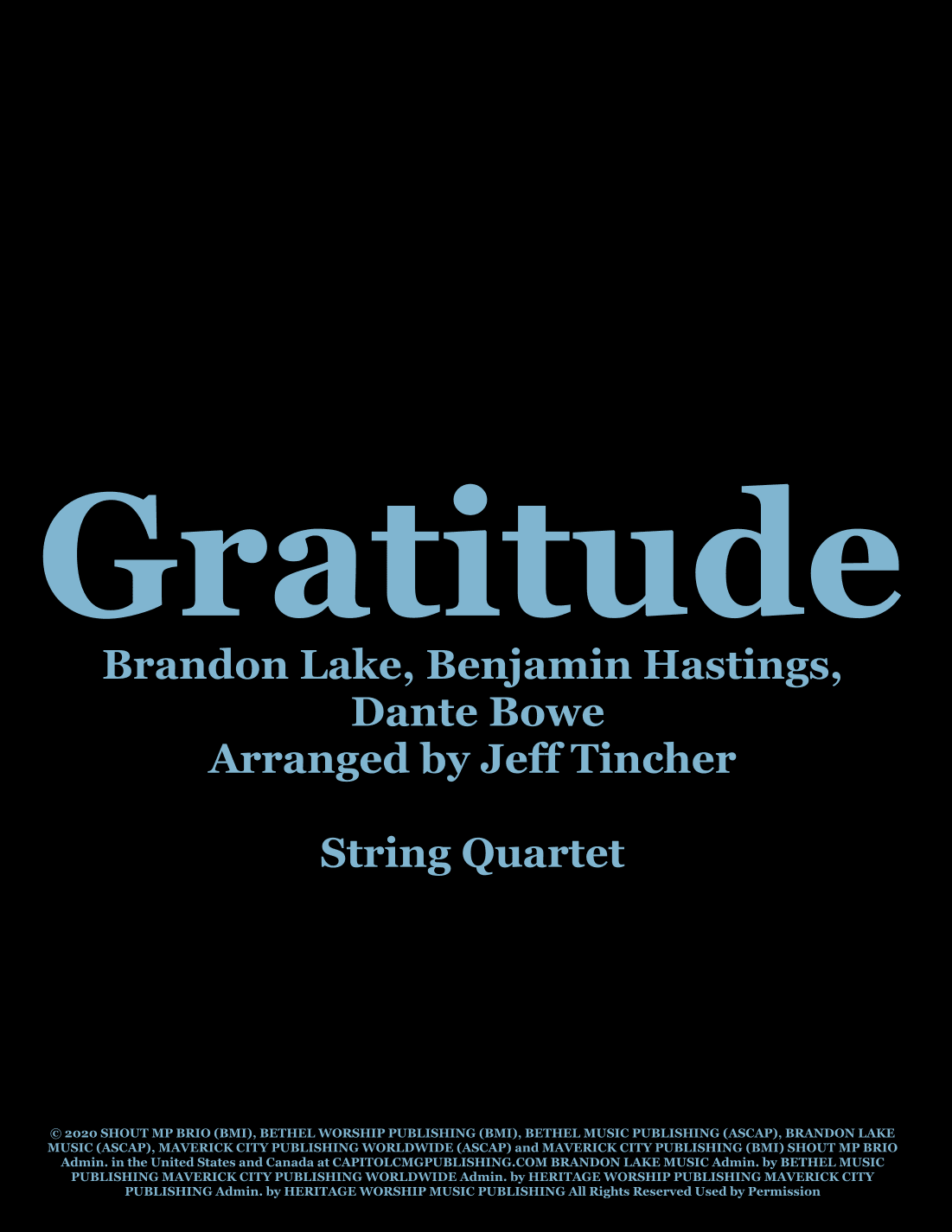 Gratitude (arr. Jeff Tincher)