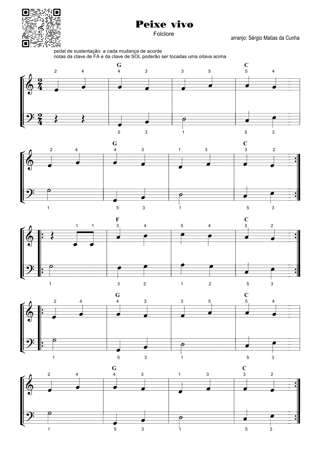 Peixe vivo - Fase2 (arr. Sérgio Matias da Cunha)