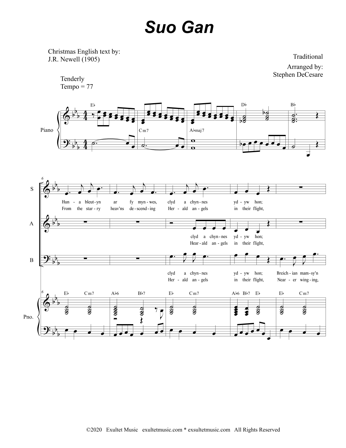 Suo Gan (SAB) (arr. Stephen DeCesare)