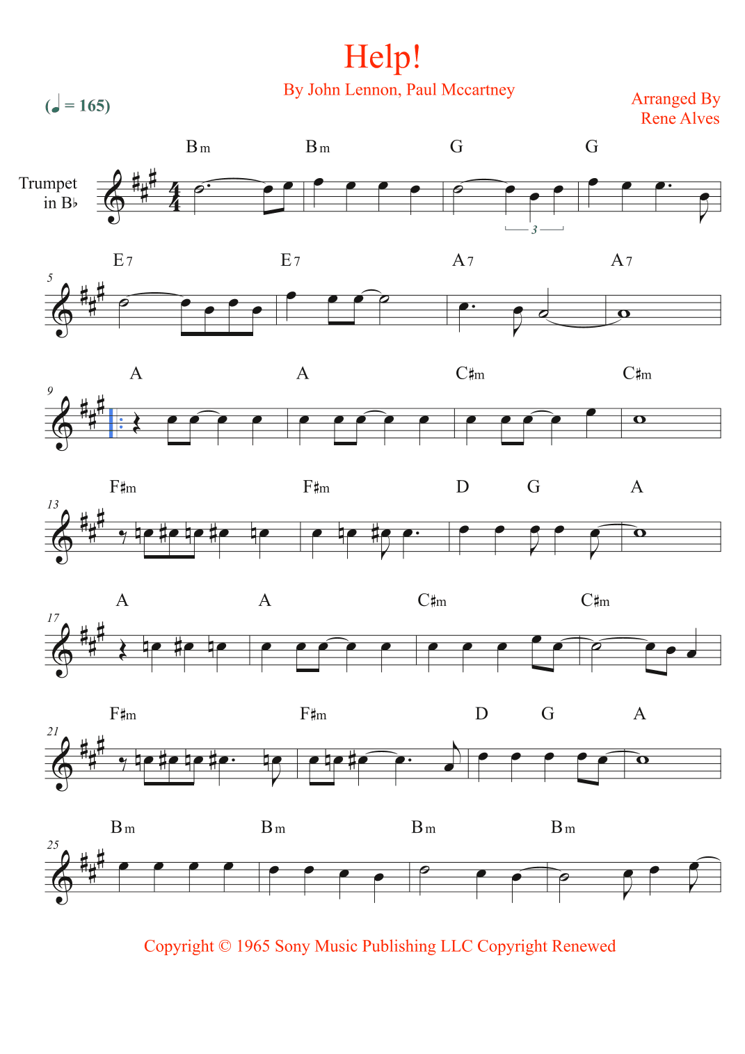 Help! (arr. Rene Alves)