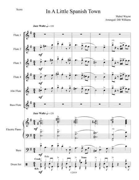 In A Little Spanish Town (arr. DB Williams)