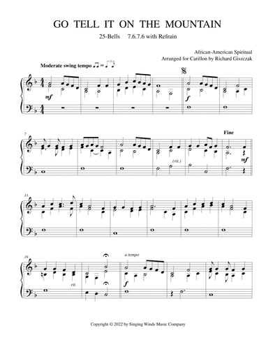 25B. Go Tell It on the Mountain (GO TELL IT) (arr. Richard Giszczak)