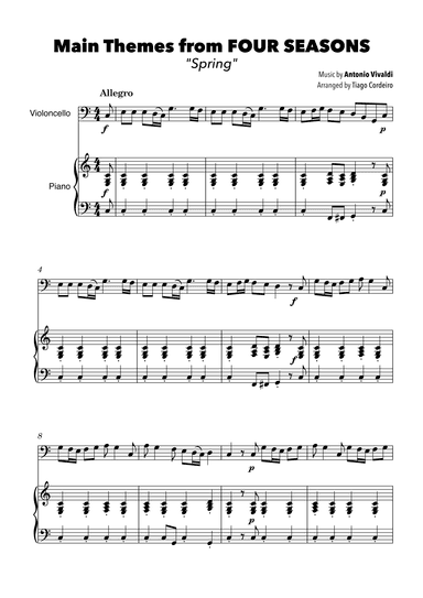Main Themes from Four Seasons “Spring” (arr. Tiago Cordeiro)