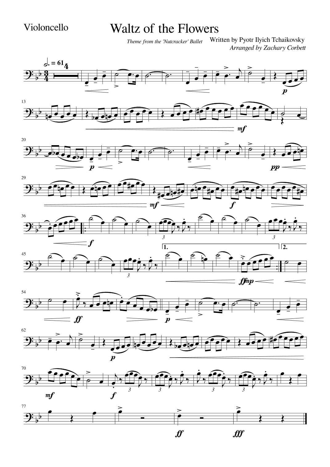 Waltz of the Flowers (arr. Zachary Corbett)