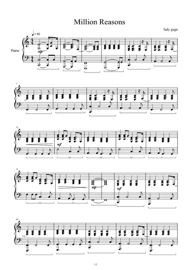 Million Reasons (arr. Lady Gaga)