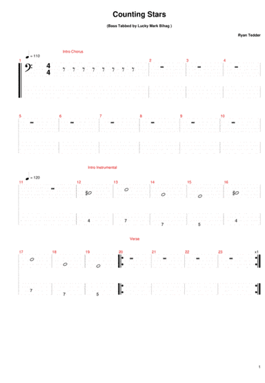 Counting Stars (arr. Lucky Mark Bihag)