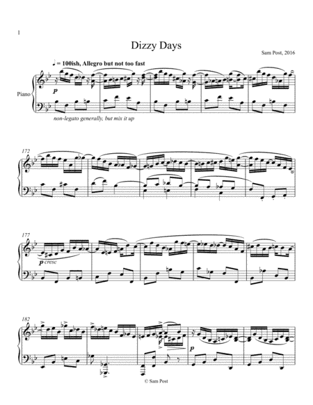 Dizzy Days, op. 12