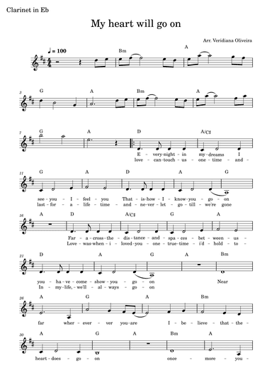 My Heart Will Go On (love Theme From 'titanic') (arr. Veridiana Oliveira)