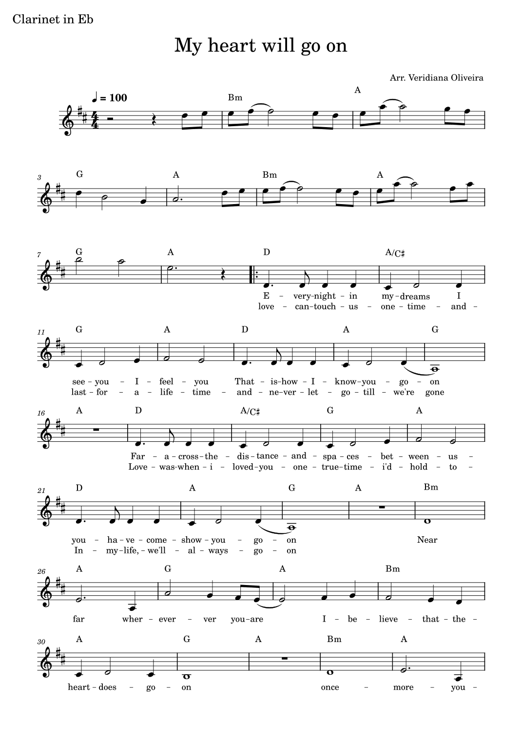 My Heart Will Go On (love Theme From 'titanic') (arr. Veridiana Oliveira)