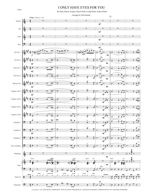 I Only Have Eyes For You (arr. Paul Hemmer)