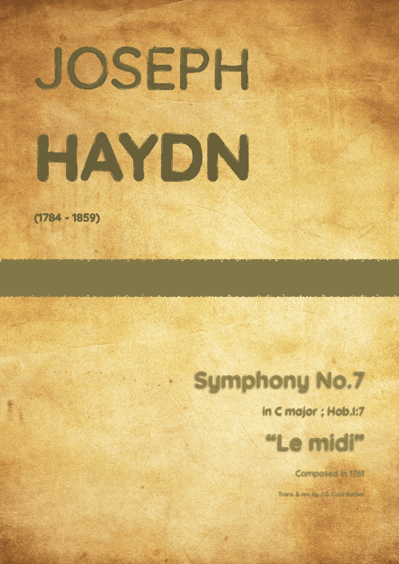 Haydn - Symphony No.7 in C major, "Le Midi" Hob.I:7 (arr. J.G. Cucó Barber)