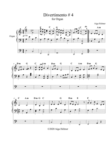 Divertimento # 4 f. Organ