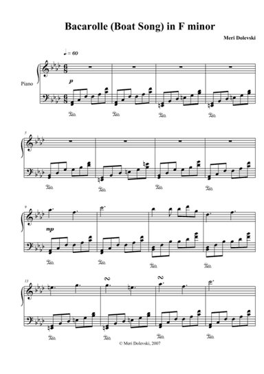 Boat Song in F minor