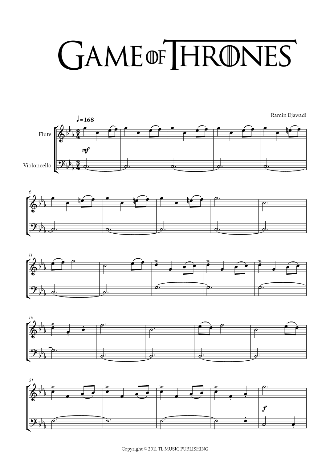 Game Of Thrones (arr. Cadenza Editions)
