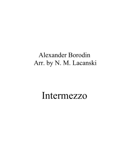 Intermezzo (arr. Nick Lacanski)