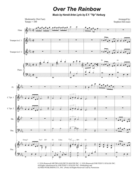 Over The Rainbow (from The Wizard Of Oz) (arr. Stephen DeCesare)