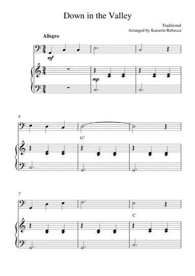 Down in the valley (arr. Kaiserin Rebecca)