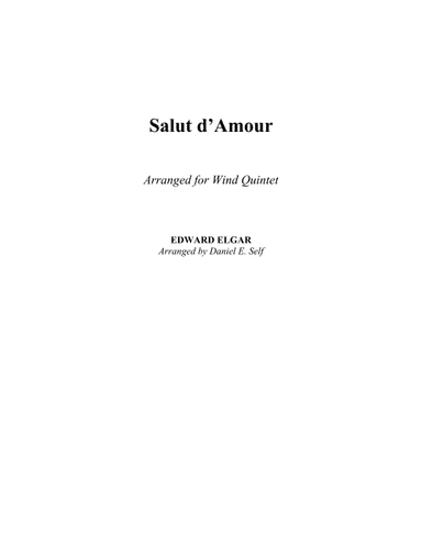 Salut d'Amour (arr. Daniel E. Self)