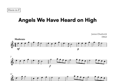 Angels we have heard on high (for Clarinet and Piano) (arr. Cadenza Editions)