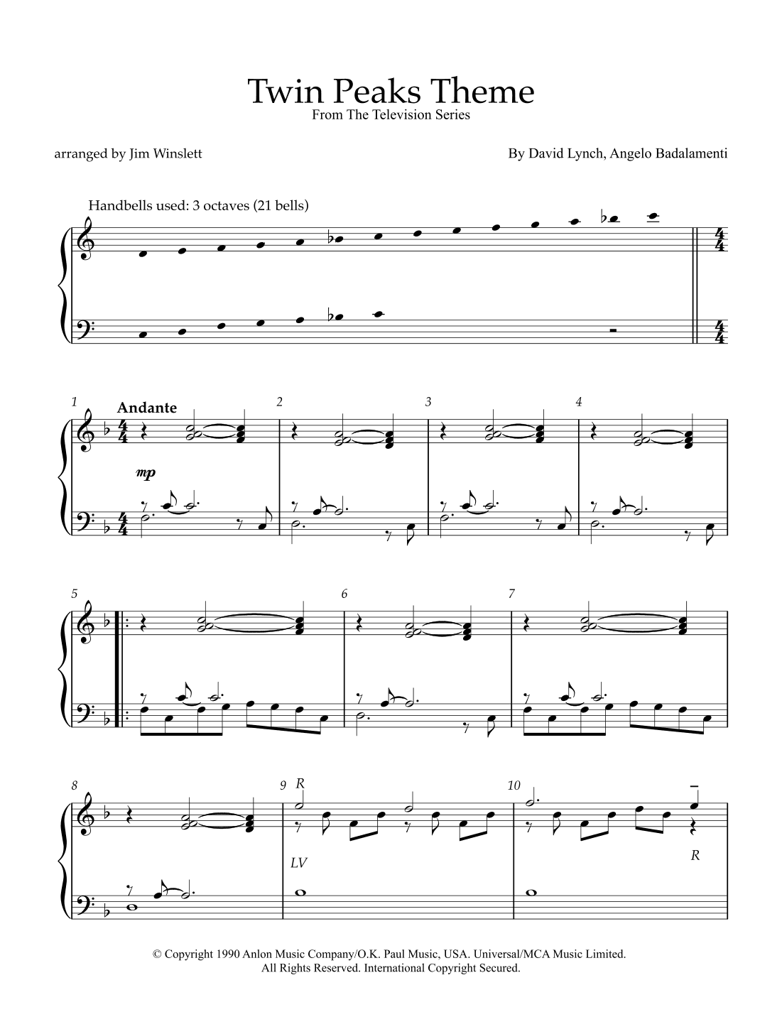 Twin Peaks Theme (arr. Jim Winslett)