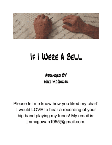 If I Were A Bell (arr. Mike McGowan)