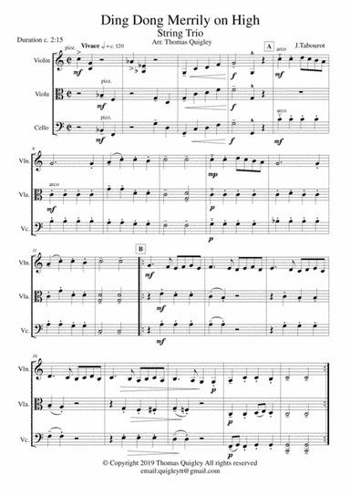 Ding Dong Merrily on High (arr. Thomas Quigley)