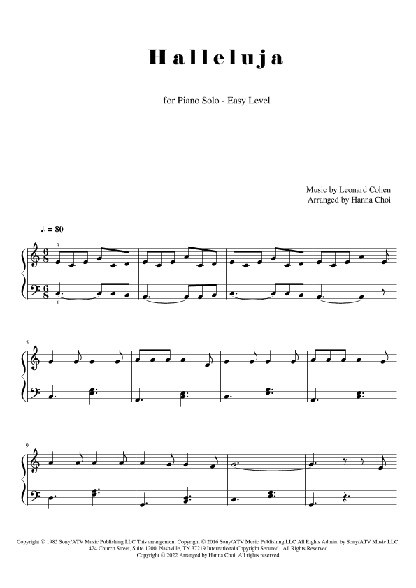 Hallelujah (arr. Hanna Choi)