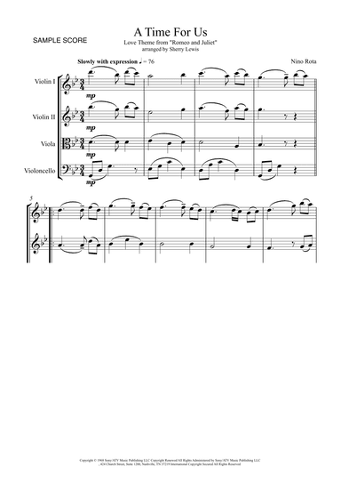 A Time For Us (love Theme) (arr. Sherry Lewis)