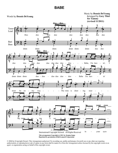 Babe (arr. Gary Thiel)
