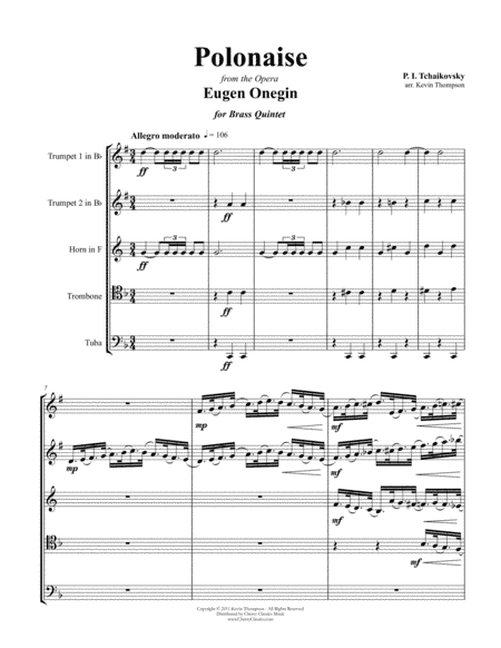 Polonaise from Eugen Onegin (arr. Thompson, Kevin)