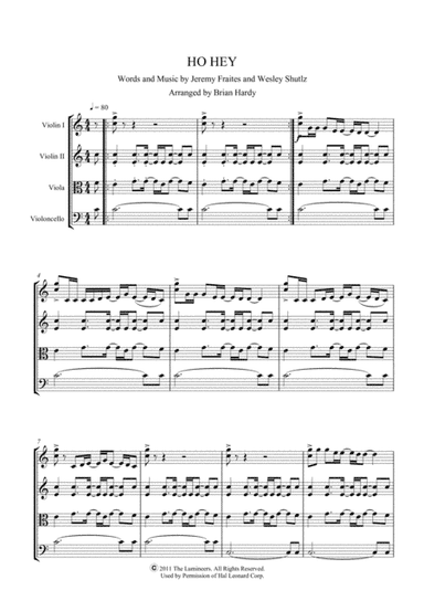 Ho Hey (arr. Brian Hardy)